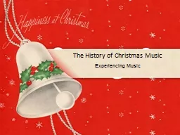 The History of Christmas Music