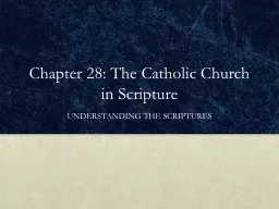 Chapter 28: The Catholic Church in Scripture