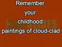Remember your childhood paintings of cloud-clad