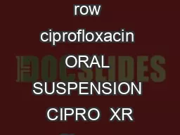 MEDICATION GUIDE CIPRO  Sip row ciprofloxacin hydrochloride TABLETS  CIPRO  Sip row ciprofloxacin