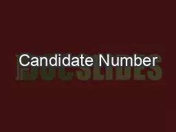 Candidate Number