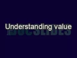 Understanding value