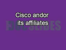Cisco andor its affiliates