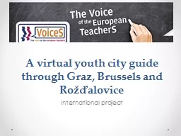 A virtual youth city guide through Graz, Brussels and