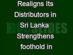 Belkin Realigns Its Distributors in Sri Lanka  Strengthens foothold in