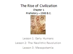 The Rise of Civilization