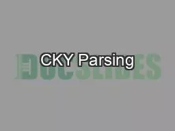 CKY Parsing