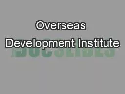 Overseas Development Institute