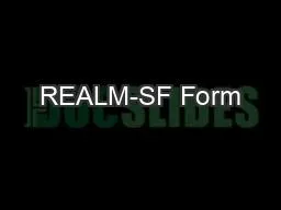 REALM-SF Form