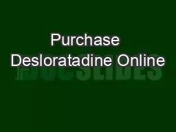 Purchase Desloratadine Online