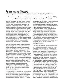 Reapers and Sowers An Encouragement to Missions: An Exposition on John