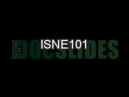 ISNE101