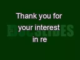 Thank you for your interest in re