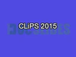 CLiPS 2015