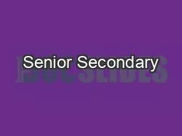 Senior Secondary