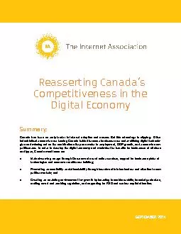 Canada has been an early leader in Internet adoption and access. But t