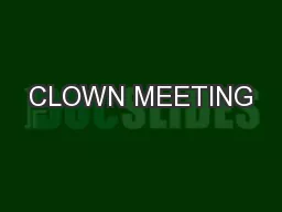 CLOWN MEETING