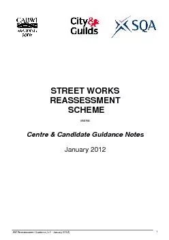 STREET WORKS REASSESSMENT   SWRS  Centre & Candidate Guidance Not