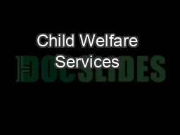Child Welfare Services 