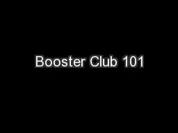 Booster Club 101