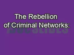 The Rebellion of Criminal Networks:
