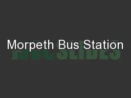 Morpeth Bus Station