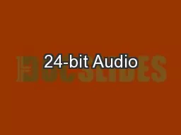 24-bit Audio
