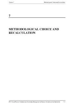 Chapter 7Methodological Choice and RecalculationIPCC Good Practice Gui