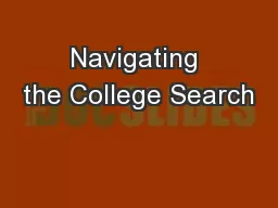 Navigating the College Search