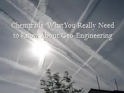 Chemtrails: What You Really Need to Know About Geo-Engineer