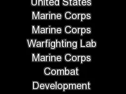 Warfighting Cliff Notes A Synopsis of MCDP  Warfighting United States Marine Corps Marine