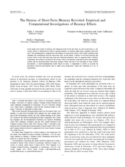 PDF-TheDemiseofShort-TermMemoryRevisited:EmpiricalandComputationalInvestig