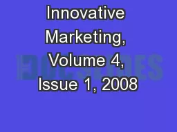Innovative Marketing, Volume 4, Issue 1, 2008