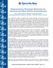 Recessionary Strategic Planning 
