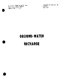 Controlling Stratum Occluded Aquifer Ground-Water Recharge Incidental