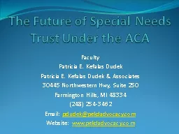 The Future of Special Needs Trust Under the ACA