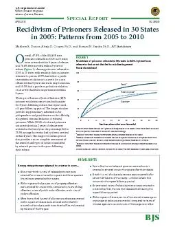 APRIL 2014NCJ 244205Recidivism of Prisoners Released in 30 States in 2