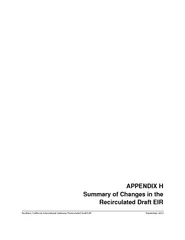 APPENDIX H The City of Los Angeles Harbor Department (LAHD), as lead a
