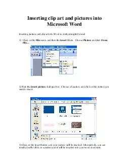 Inserting clip art and pictures into Microsoft Word Inserting pictures and clip art into