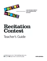 Recitation ContestTeacher’s Guide