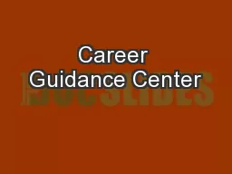 Career Guidance Center
