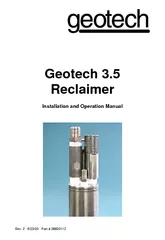 Rev. 2   6//03   Part # 26600112    Geotech 3.5 Reclaimer  Installatio