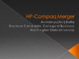 HP-Compaq Merger