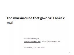 The workaround that gave Sri Lanka e-mail