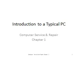 Introduction to a Typical PC