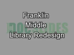 Franklin Middle Library Redesign