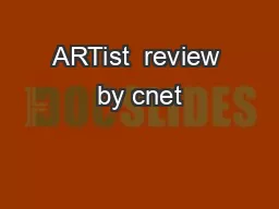ARTist  review by cnet