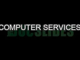 COMPUTER SERVICES