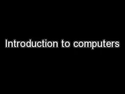Introduction to computers