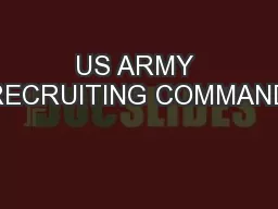 US ARMY RECRUITING COMMAND